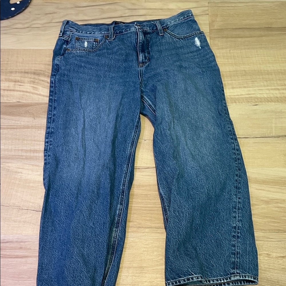 J. Crew Men's Relaxed Fit Dark Blue Denim Jeans